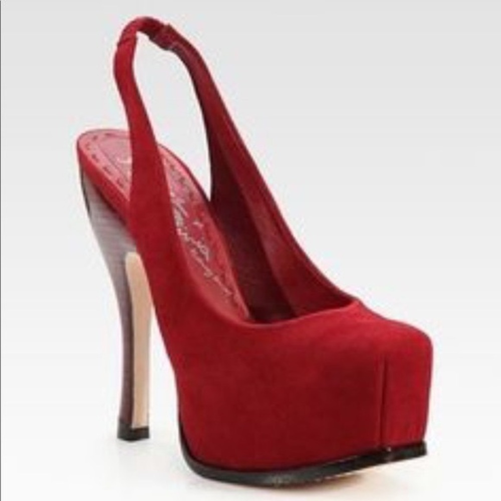 Beautiful Red Alice + Olivia shoes